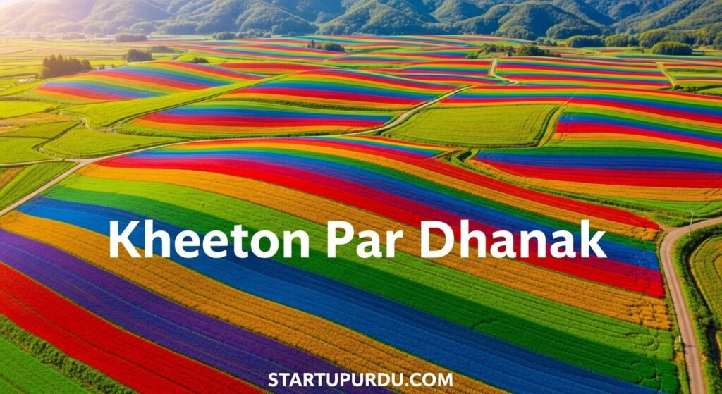 Japan Ke Rang Barangay Kheet Jab Dhanak (Rainbow) Fasal Ki Hifazat Karti Hai